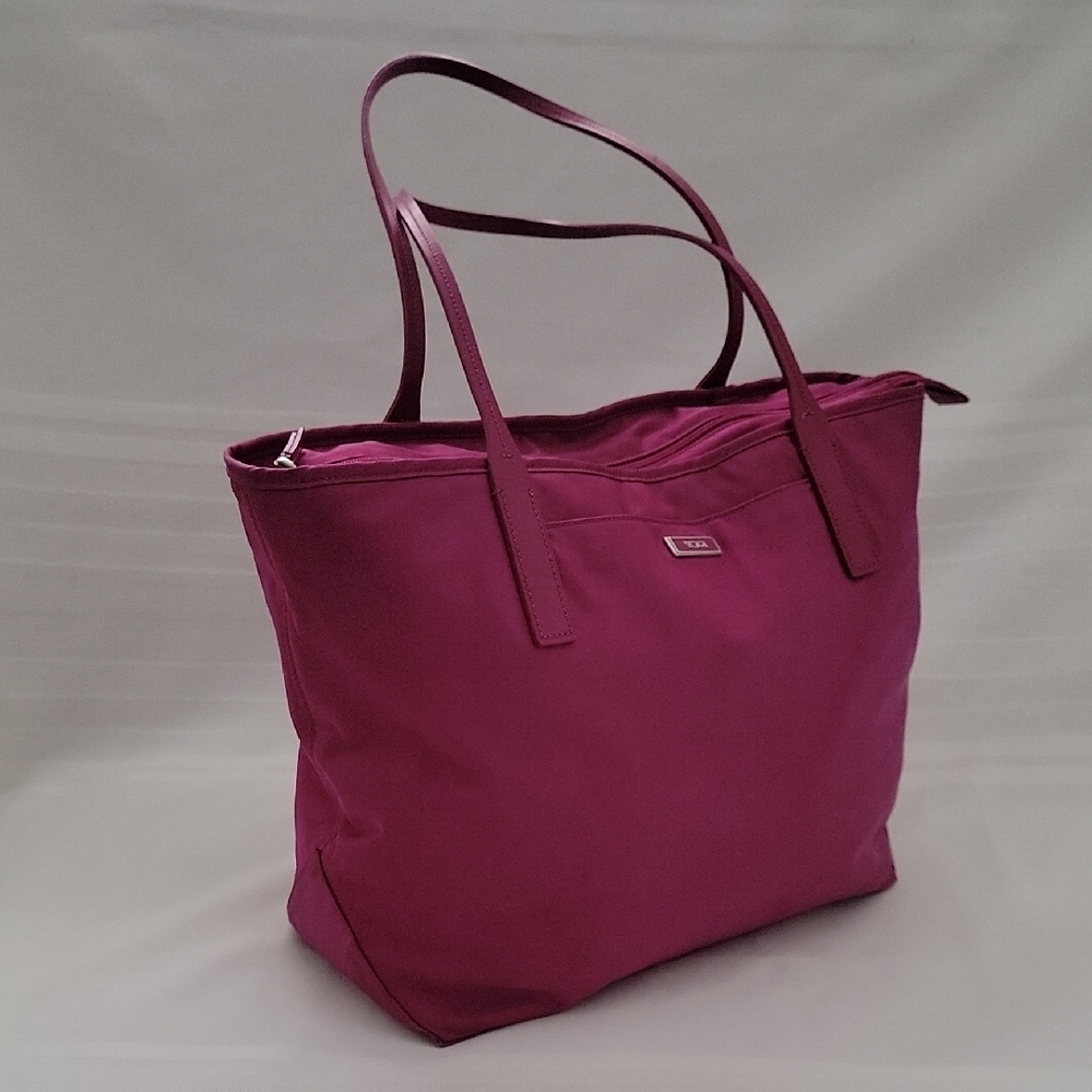 Tumi Travel Tote Shoulder Bag Color: Cherry Pink